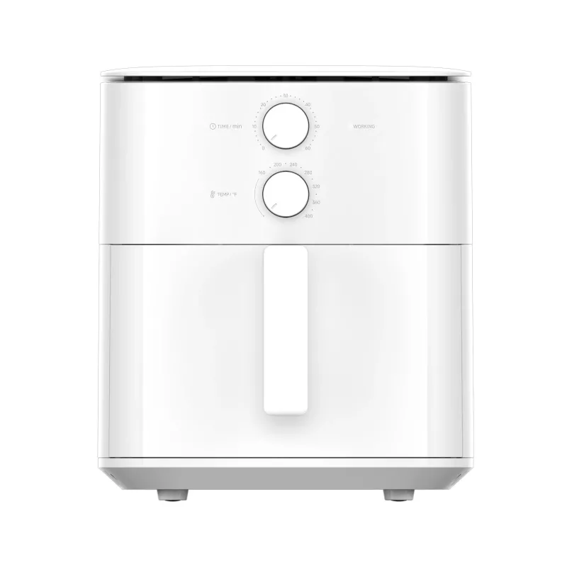 Fritadeira de ar quente Xiaomi MAF13 — 6 L, 1550 W, 12 programas, 80–200 °C, recipiente antiaderente removível, branca