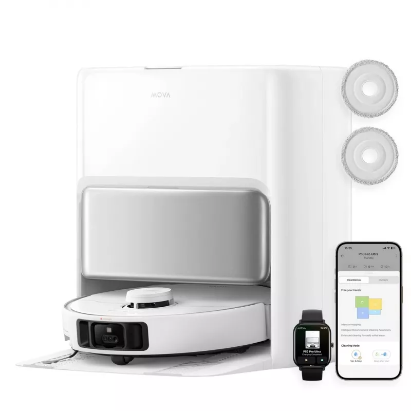 Aspirador robô MOVA Tech P50 Pro Ultra sem saco branco