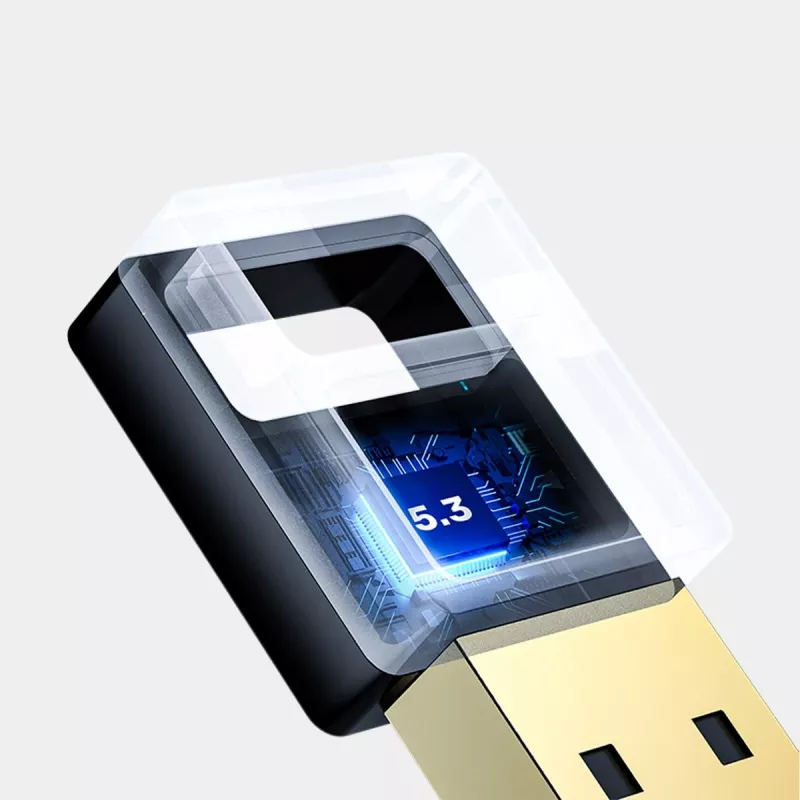 Adaptador USB-Bluetooth Unitek B105B — USB 2.0 Type-A, BLE v5.3, 3 Mbit/s, preto, Plug-and-Play