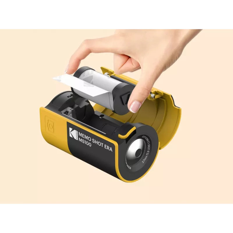 Kodak Memo Shot Era MS100 Câmara instantânea e impressora de etiquetas, amarelo