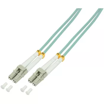 Logilink - cabo patch - LC multimodo (macho) - LC multimodo (macho) - 1 m - fibra ótica - 50/125 micrómetros - OM3 - sem halogéneos - água-marinha (FP3LC01)