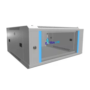 Armário Rackmount Extralink 4U 600x600 cinzento montado na parede