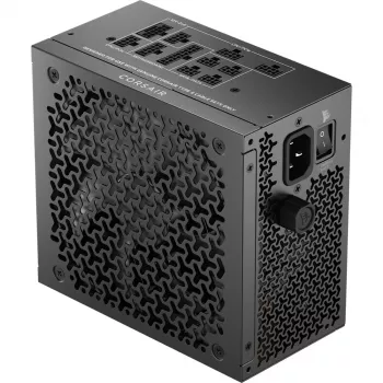 Fonte de alimentação CORSAIR RMx Shift Series RM850x 850W ATX 24 pinos, 80 PLUS Gold, preto, ventoinha de 140 mm