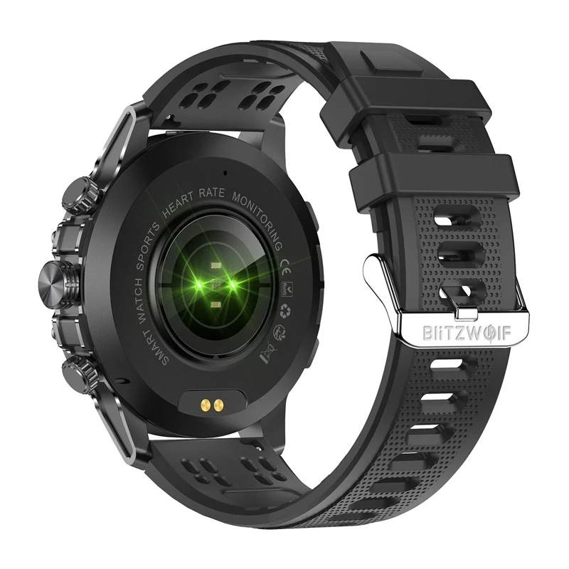 Smartwatch BlitzWolf BW-AT6 plus – preto, medidor de frequência cardíaca, monitor de fitness