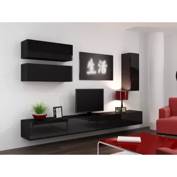 Suporte de TV Cama VIGO 140 30/140/40 preto/preto brilhante