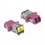 Acoplador de fibra ótica DeLOCK 86901 LC duplex fêmea para LC duplex fêmea multimodo violeta
