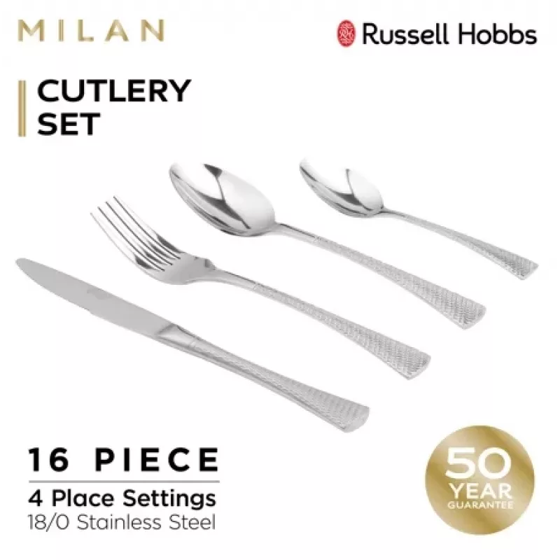 Conjunto de talheres Russell Hobbs RH02229EU7 – 16 peças em aço inoxidável
