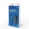 Adaptador SAVIO USB-C 3.1 Gen.1 (M) para RJ-45 Gigabit Ethernet (F), 1000 Mbps, AK-56, cinzento