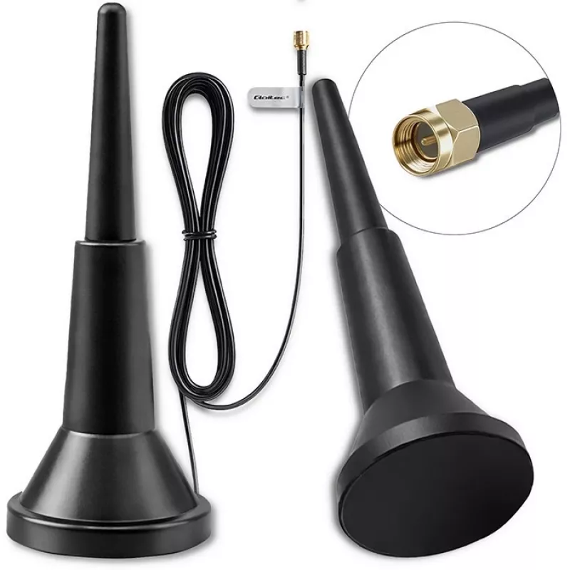Antena externa 4G-LT QOLTEC 5 dBi 600–2700 MHz conector SMA com cabo de 3 m