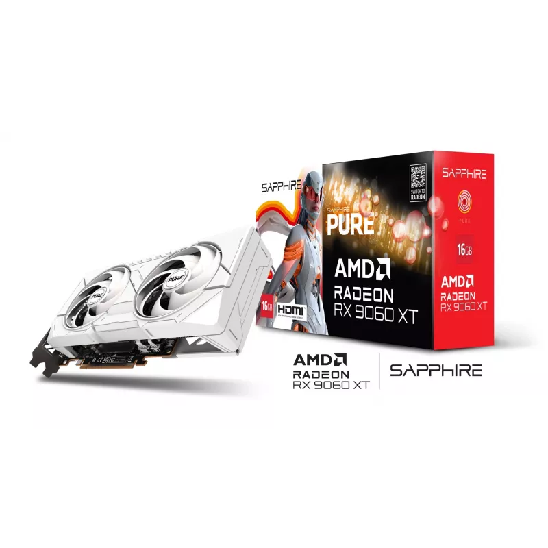SAPPHIRE PURE Radeon RX 9060 XT Gaming OC 16GB placa gráfica