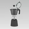 Cafeteira moka Maestro MR-1666-6-Preto — cafeteira expresso manual para fogão, 6 chávenas, 300 ml, alumínio preto