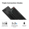 Teclado mecânico Keychron V1 Ultra 8K — formato 75%, QWERTY, Bluetooth, RGB, preto