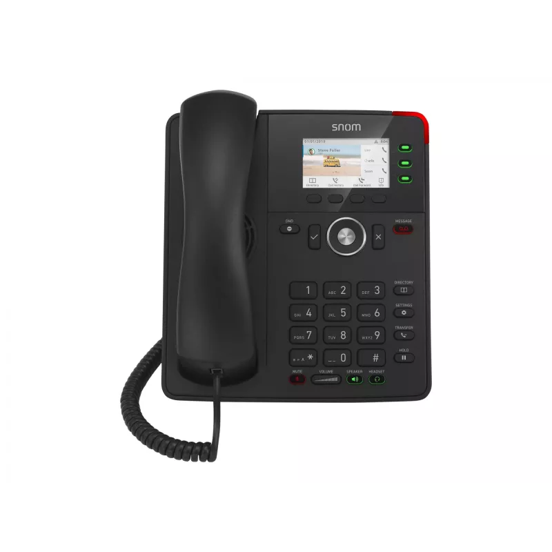 Telefone de secretária Snom D717 telefone IP preto 3 linhas TFT