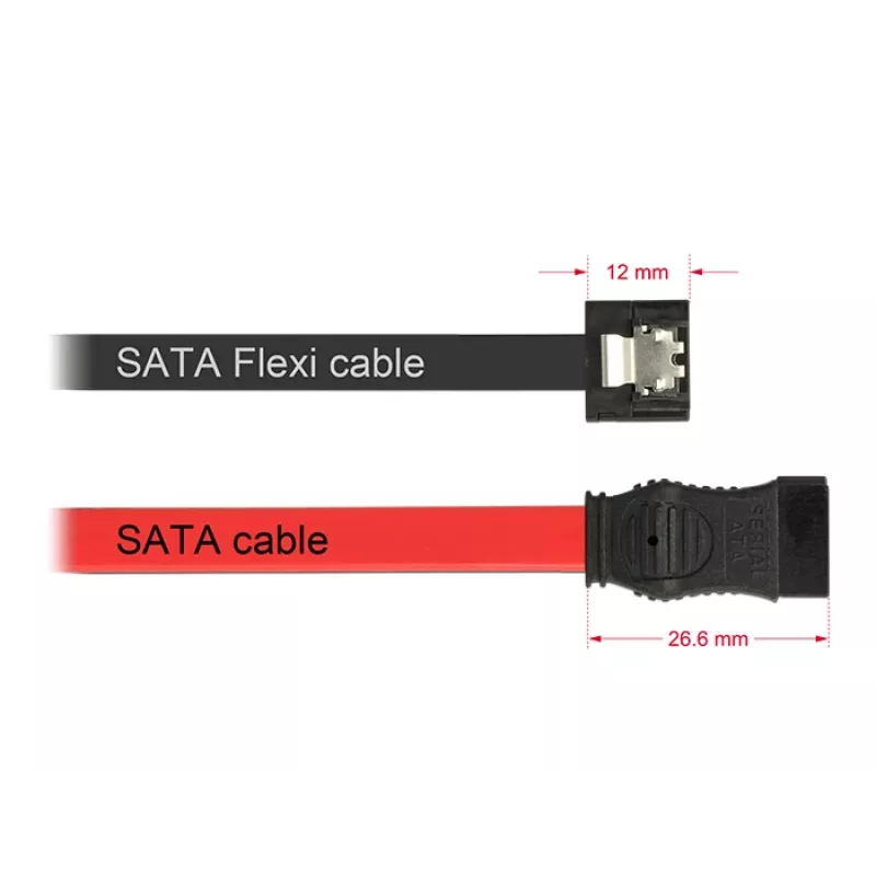 Cabo SATA DeLOCK 0,2m 2xSATAIII preto