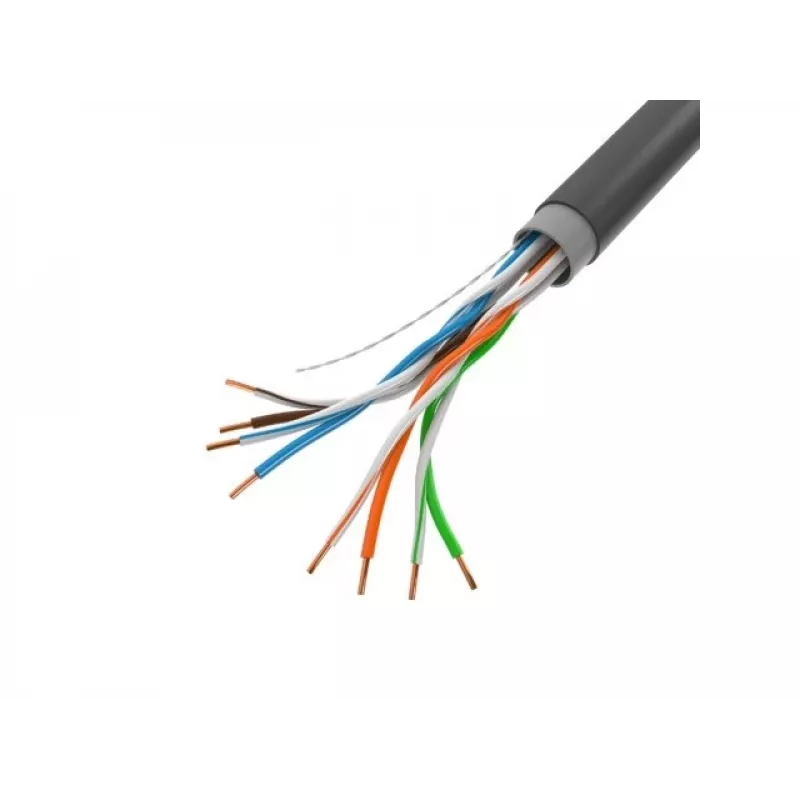 Cabo de rede LANBERG Cat5e U/UTP LCU5-21CU-0305-BK, 305 m, 24 AWG, bainha PVC, preto