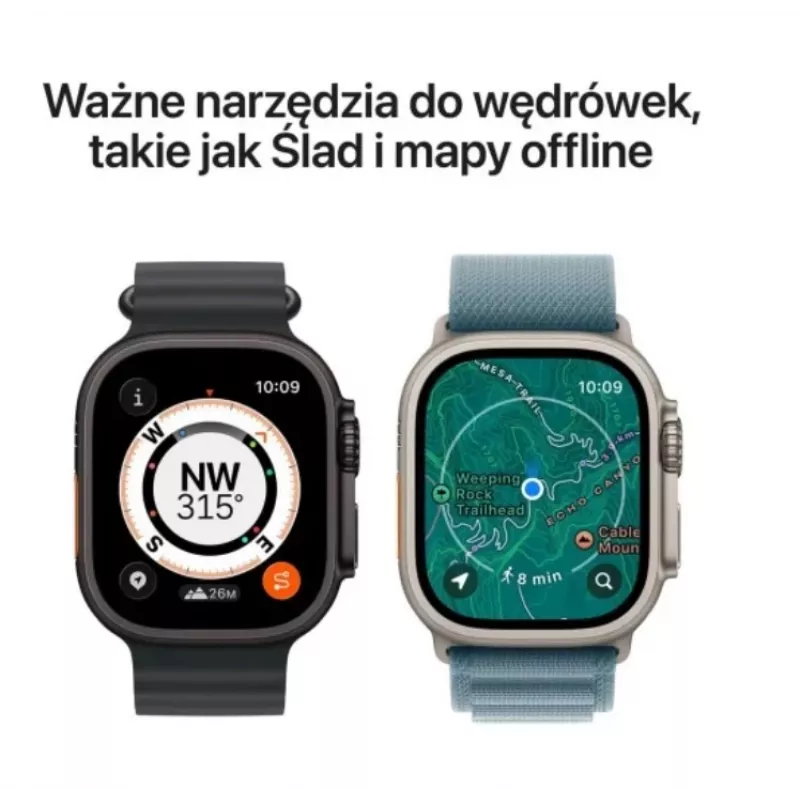 Watch Ultra 3 GPS + Cellular 49mm caixa de titânio Natural com Alpine Loop azul-claro - Medium