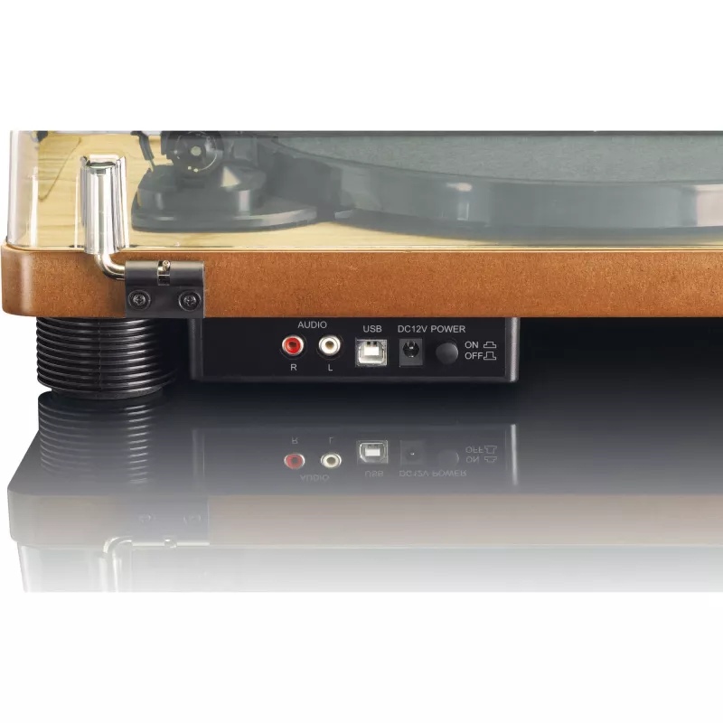 Gira-discos Lenco LS-50 com altifalante madeira
