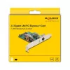 DeLOCK 90760 Placa de rede interna 2500 Mbit/s PCI Express com fios
