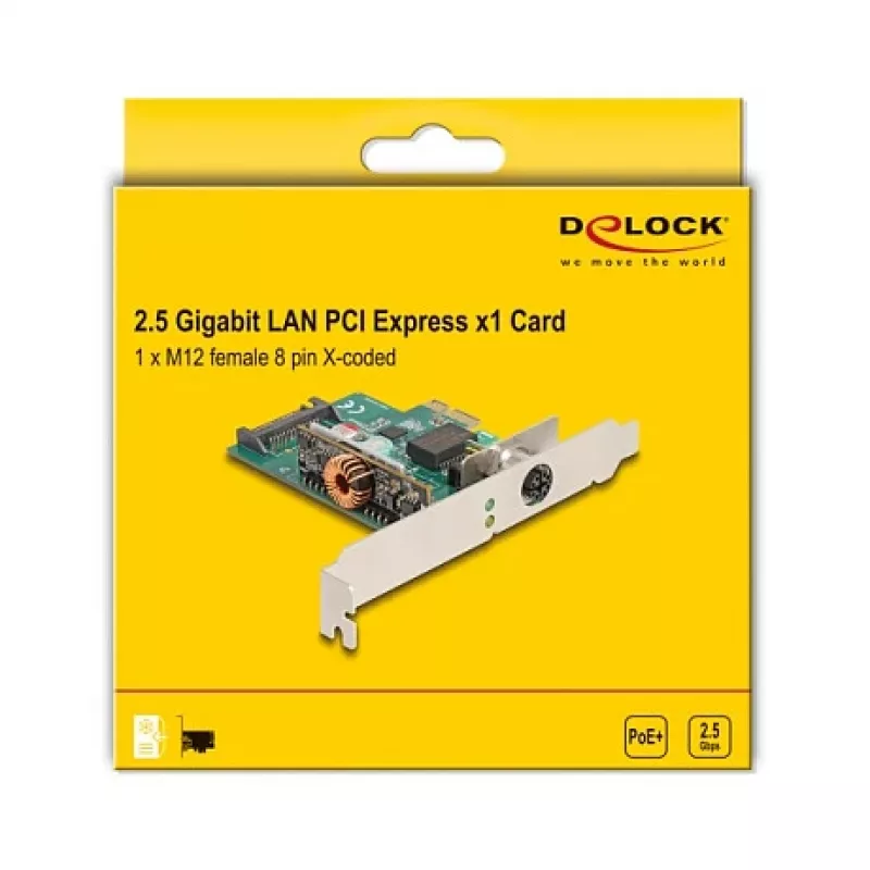 DeLOCK 90760 Placa de rede interna 2500 Mbit/s PCI Express com fios
