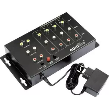Comutador composite EUROLITE AVS-402 comutador de vídeo composite de 4 canais (modelo 81013101)