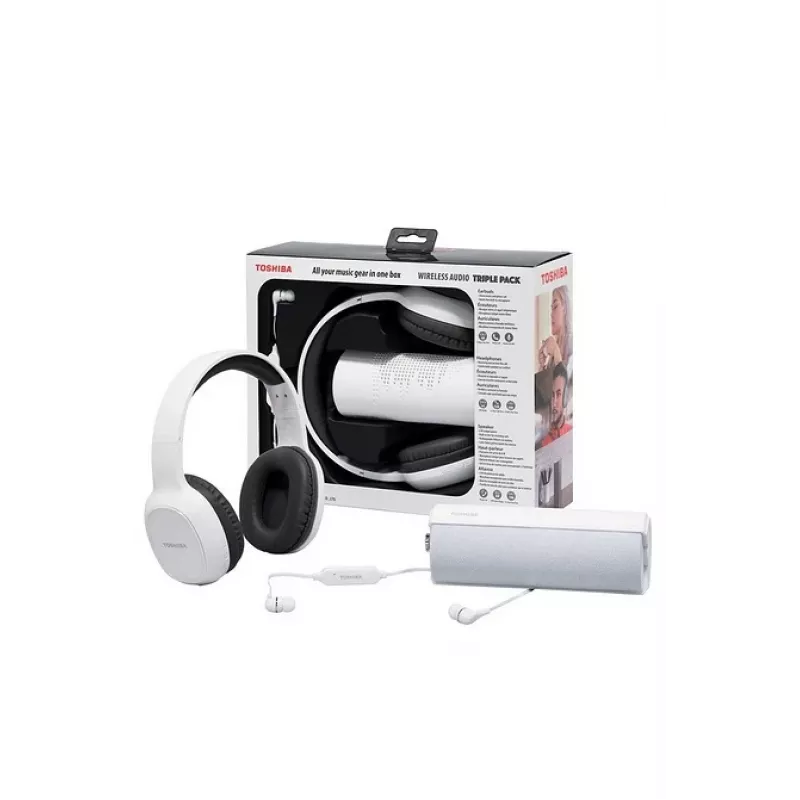 Auscultadores Toshiba Wireless Audio Triple Pack HSP-3P19 Branco