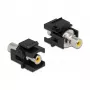 Módulo Keystone DeLOCK 86740 plano preto RCA
