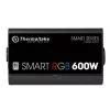 Thermaltake SMART RGB PS-SPR-0600NHSAWE-1 - fonte de alimentação (interna) - ATX12V 2.3 - 80 PLUS - AC 230 V - 600 Watt - PFC ativo - preto