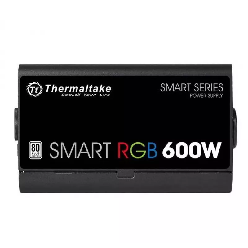 Thermaltake SMART RGB PS-SPR-0600NHSAWE-1 - fonte de alimentação (interna) - ATX12V 2.3 - 80 PLUS - AC 230 V - 600 Watt - PFC ativo - preto