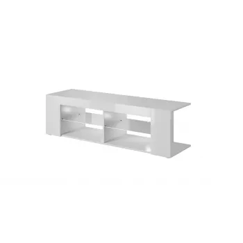 Móvel de TV Cama RTV TEXAS 50/134/40 branco/branco brilhante
