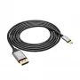 Akyga AK-AV-16 Cabo USB-C para DisplayPort, 4K 60 Hz, 1,8 m, preto