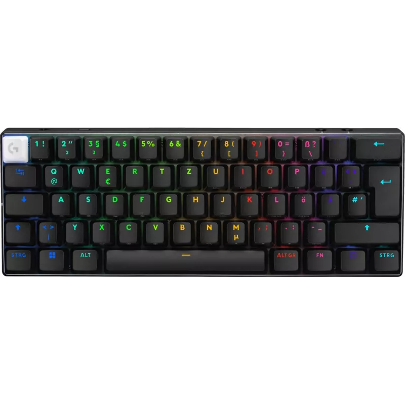 Logitech G PRO X 60 teclado gaming USB RF Wireless Bluetooth QWERTZ alemão preto