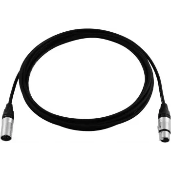 Cabo DMX XLR 5 pinos PSSO, conector Neutrik, 3 m de comprimento
