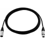 Cabo DMX XLR 5 pinos PSSO, conector Neutrik, 3 m de comprimento