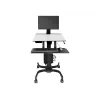 Ergotron WorkFit-C - Single LD, estação de trabalho sentado/em pé - carrinho multimédia - preto - cinzento - 7,3 kg - 61 cm (24 inch) - 75 x 75, 100 x 100 mm - 360°