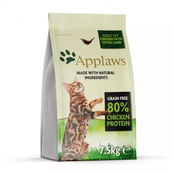 APPLAWS Frango com Borrego - comida seca para gatos - 7,5 kg