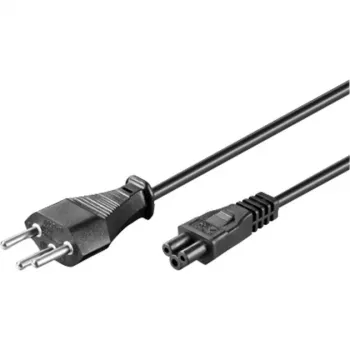 Wentronic Goobay Cabo de alimentação suíço, 1,8 m, preto - ficha suíça (tipo J, SEV 1011) > conector de aparelho C5 (93960)