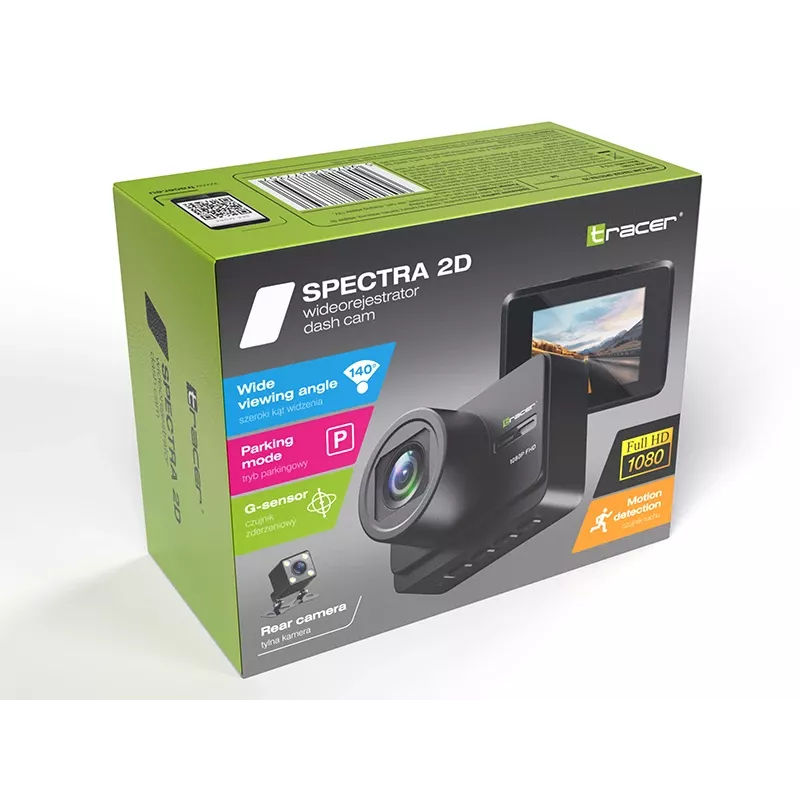 Dashcam TRACER Tracer Spectra 2D — videogravador automóvel compacto