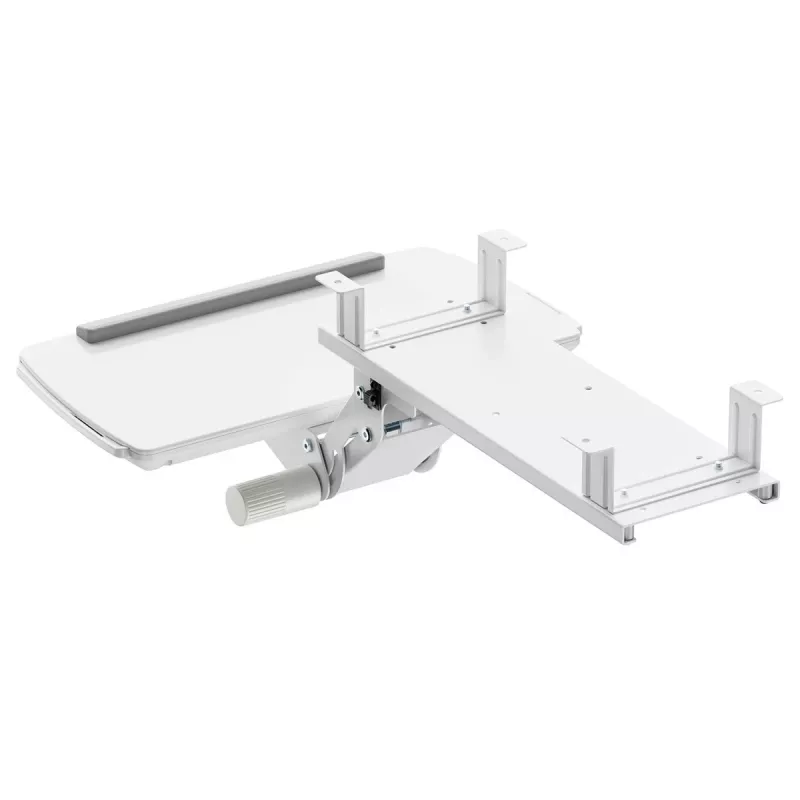 Suporte de teclado MACLEAN MC-156 W — prateleira ajustável sob a secretária, carga máx. 5 kg