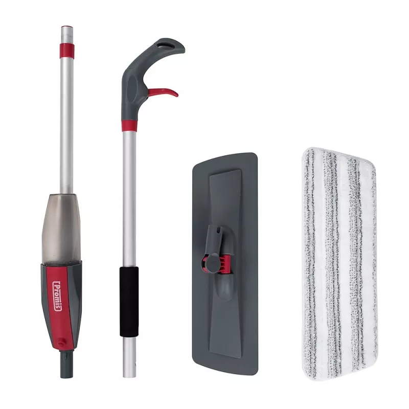 PROMIS esfregona com pulverizador, cinzento-vermelho