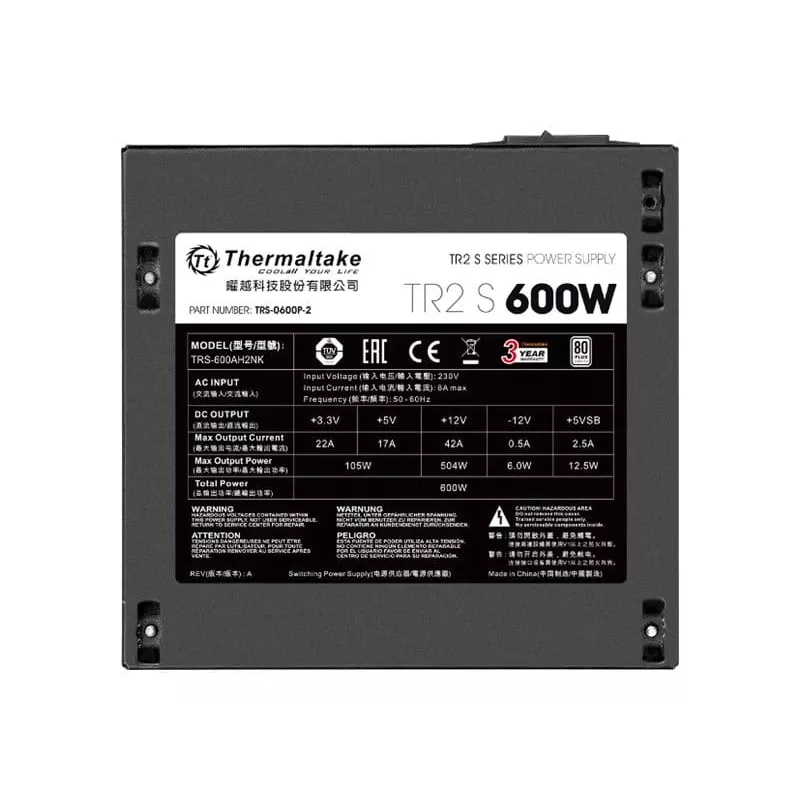 Fonte de alimentação Thermaltake TRS-600AH2NK 600 W