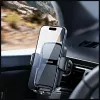 Suporte para automóvel usams ZJ085 preto — suporte para smartphone para veículo, pinça ajustável