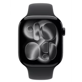Watch Series 11 GPS 46mm caixa de alumínio Jet Black com Black Sport Band – S/M