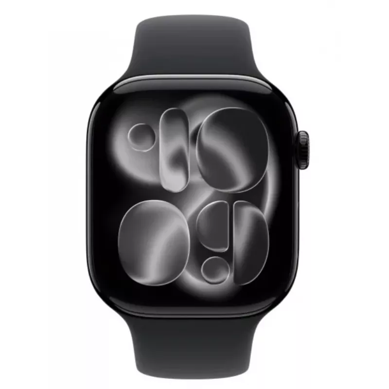 Watch Series 11 GPS 46mm caixa de alumínio Jet Black com Black Sport Band – S/M