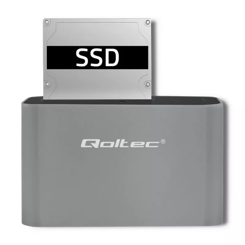 Estação de acoplamento Qoltec 5315 HDD/SSD | 2.5/3.5 SATA | USB 3.0