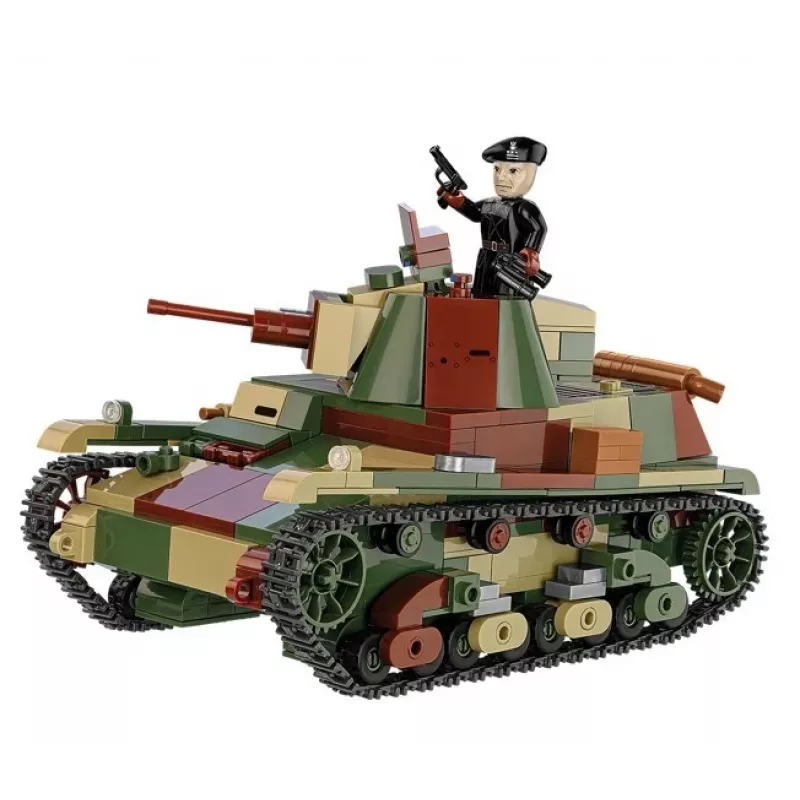 Blocos de construção Cobi Carro de combate ligeiro 7TP modelo, 669 peças, COBI-2661
