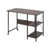 Mesa dobrável Loft Maclean, dimensões: 107x45x75 cm, máx. 150 kg, com tampo, cor nogueira escura, MC-411 B