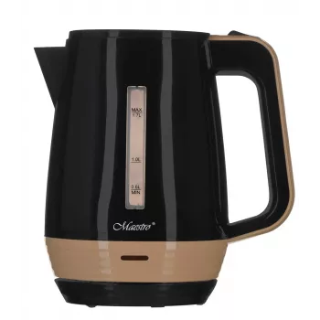 Chaleira elétrica Maestro MR-033 1,7 l 1850–2200 W, caixa em plástico, desligamento automático, proteção contra sobreaquecimento, tampa com botão, pega ergonómica