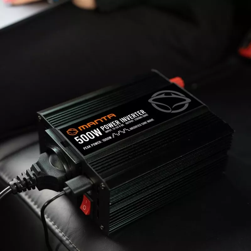 Inversor de potência MANTA MPI500M 500W potência contínua / 1000W potência de pico DC para AC
