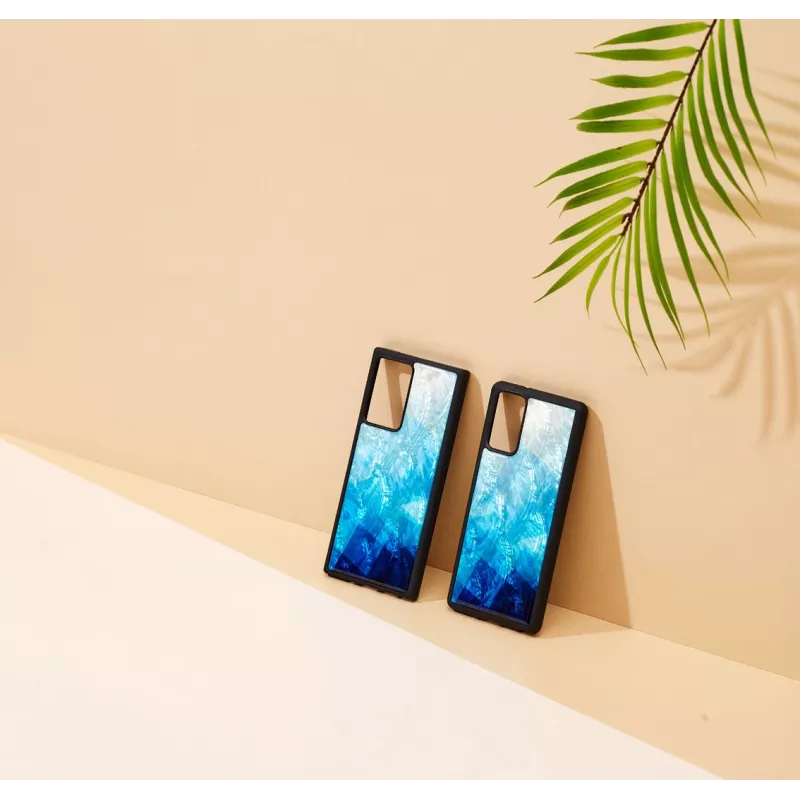 Capa de proteção iKins para Samsung Galaxy Note 20 — Blue Lake e preto, capa fina