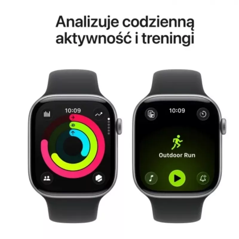 Watch Series 11 GPS+Cellular 46mm caixa de alumínio Space Grey com bracelete desportiva preta - M/L